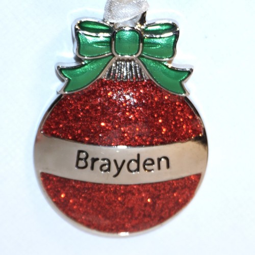 Ganz Metal Christmas Ornament Ball Red Personalized Pick Name Collectible NWT JB - Picture 17 of 72