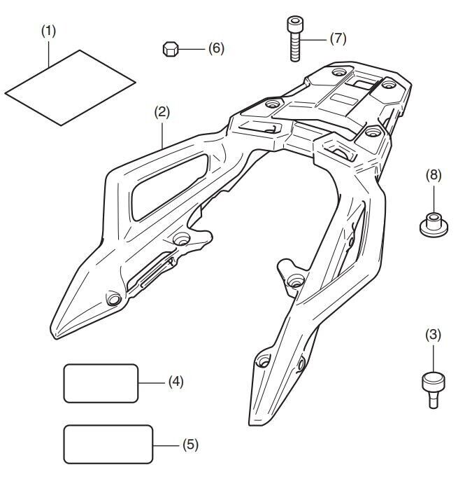 2021-2025 NEW OEM Genuine Honda NC750X Rear Carrier 08L70