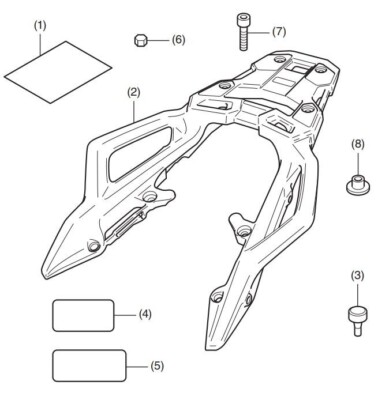 2021-2026 NEW OEM Genuine Honda NC750X Rear Carrier 08L70-MKW