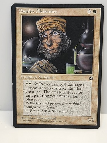 MTG Samite Alchemist Homelands version 1 and 2 Near Mint Never Been Played - Picture 1 of 4