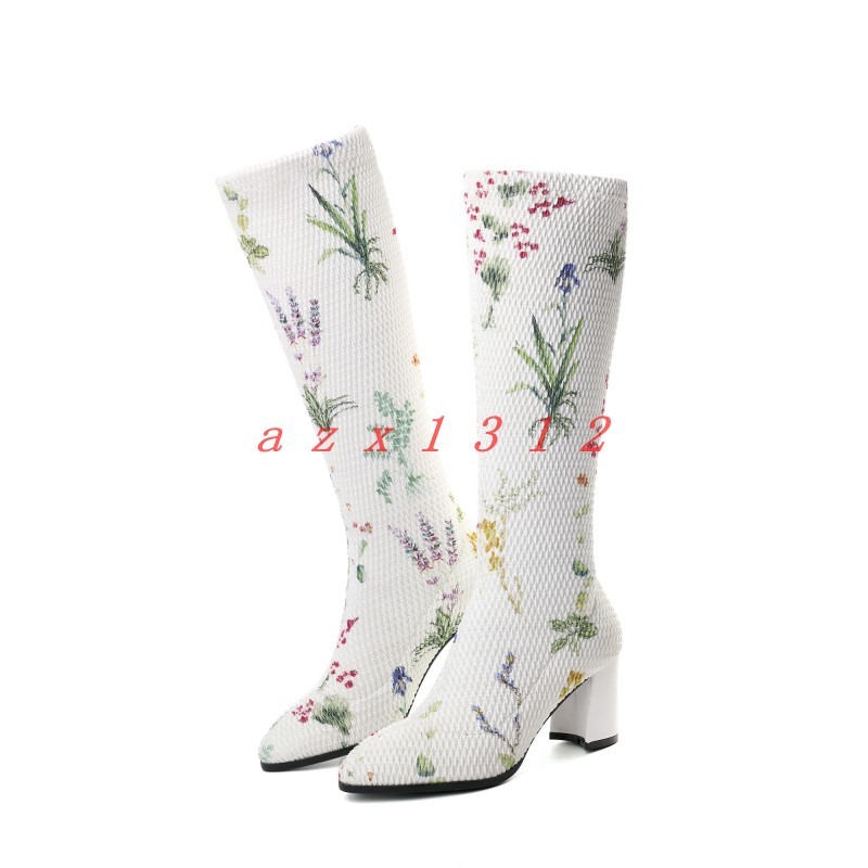 Para Mujeres Alto Puntera Puntiaguda Zapato de inicio rodilla hasta la rodilla inicio Tacón Bloque Floral Malla tirar Elegante Nueva 560268 Para Mujeres Alto Puntera Puntiaguda Zapato de inicio rodilla hasta la rodilla inicio Tacón Bloque Floral Malla tirar Elegante Nueva 560268