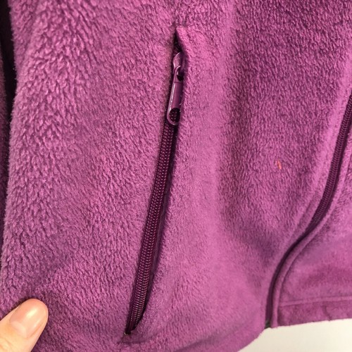 Columbia Women’s Purple L Fleece Lightweight Jacket Zip Up W Pockets - Picture 3 of 6