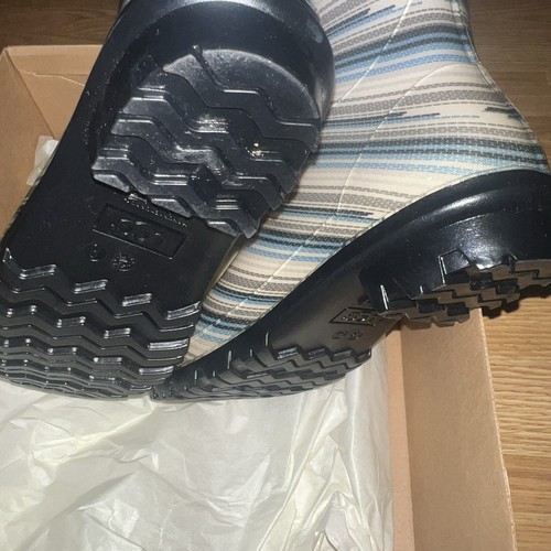 UGG Blue hues 'Shaye Serape' Rubber Rain Boots Size 8 w/ Box - Picture 3 of 4