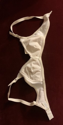 Sujetador Vintage Suave Sin Costuras Nylon Poliéster Blanco Correa Ajustable Años 70 NUEVO 32B - Imagen 10 de 10
