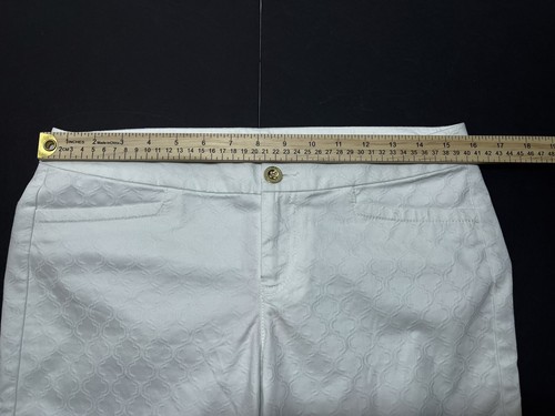 "Pantalón Lilly Pulitzer Kelly ajustado hasta el tobillo Resort entrepierna blanca 28,5"" talla 6 nuevo con etiquetas" - Imagen 16 de 18
