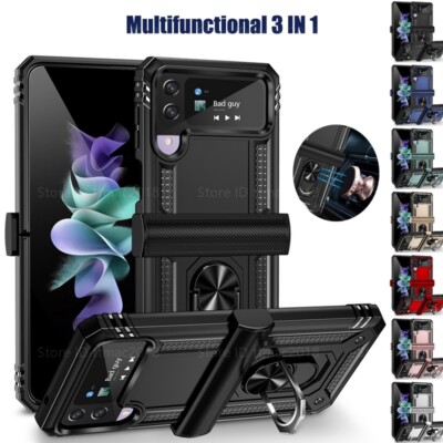 Für Samsung Galaxy Z Flip 4 Fold3 Stoßfeste Ring Armor Case Cover Schutzhüllen