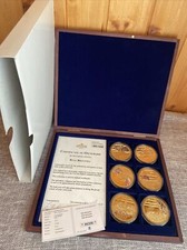 2018 RULE BRITANNIA 6x Complete Set Cu Gold Plated + Padprint Proof Commerative