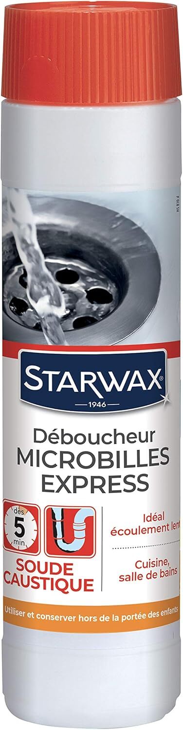 Déboucheur canalisation microbilles contre un écoulement lent de l'évier de cuisine
