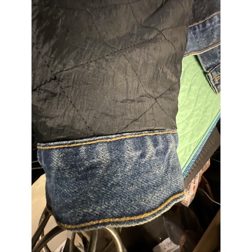Vntg 90's Y2k Sandstone Detroit Blue Denim Carhartt Jacket Leatherette Patch XL - Picture 22 of 22