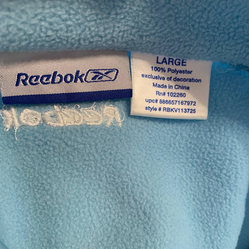 Reebok Womens Vest Jacket Size Large Blue Fleece Full Zip Sleeveless Pockets - Picture 6 of 7