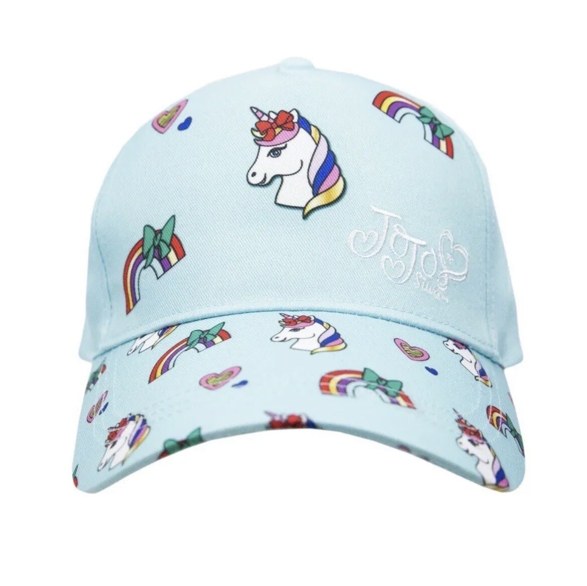 Jojo Siwa Girls Kids Baseball Hat Blue Unicorns & Rainbows - New Great Gift For