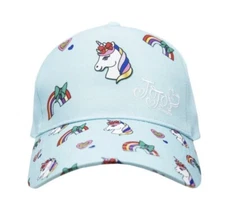 Jojo Siwa Girls Kids Baseball Hat Blue Unicorns & Rainbows - New Great Gift For