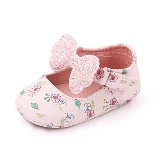 Baby Mädchen Schleife Kinderwagen Schuhe Neugeborene Kleinkinder Taufen Prinzessin Duschschuhe - Bild 14 von 15