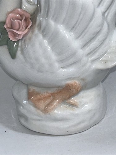 Swan Vase, Floral Swan Vase Ornament, 19cm tall, - Picture 10 of 14