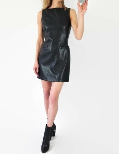 Versace jeans Couture faux leather dress SZ 40/26 - Picture 1 of 6