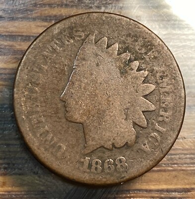 1868 Indian Cent Nice Original Good Well Below Greysheet CHN