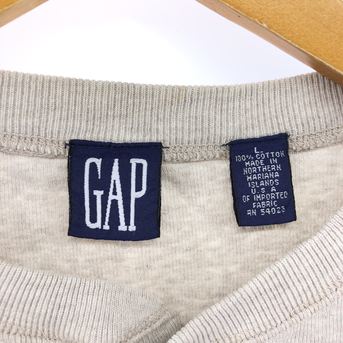 90'S GAP Old Gap Henley neck thermal long T-shirt Men's L