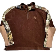 Legendary Whitetail Original Deer Gear Fleece Camo Long-Sleeve Jacket Mens Large
