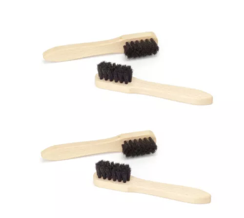 4x Tadabo Schuhbürste Auftragsbürste Rahmenbürste Rosshaar schwarz f. Schuhwachs