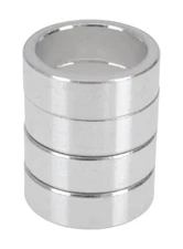 Bicycle MINI BMX ROAD MTB headset spacers 1" threadless (SET of 4) 10mm - SILVER
