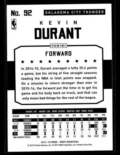 Aros Kevin Durant 2015 #92 Oklahoma City Thunder - Imagen 2 de 2