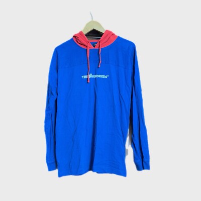 The Hundreds Men’s Back Hit Bomb Blue White Hoodie Top Small UK