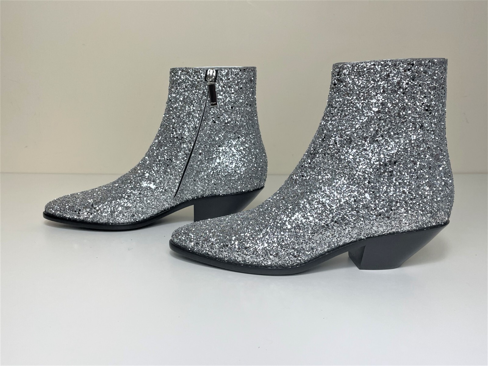 Stivali Saint Laurent Glitter West 45 mai indossati con scatola EU37.5 UK4.5