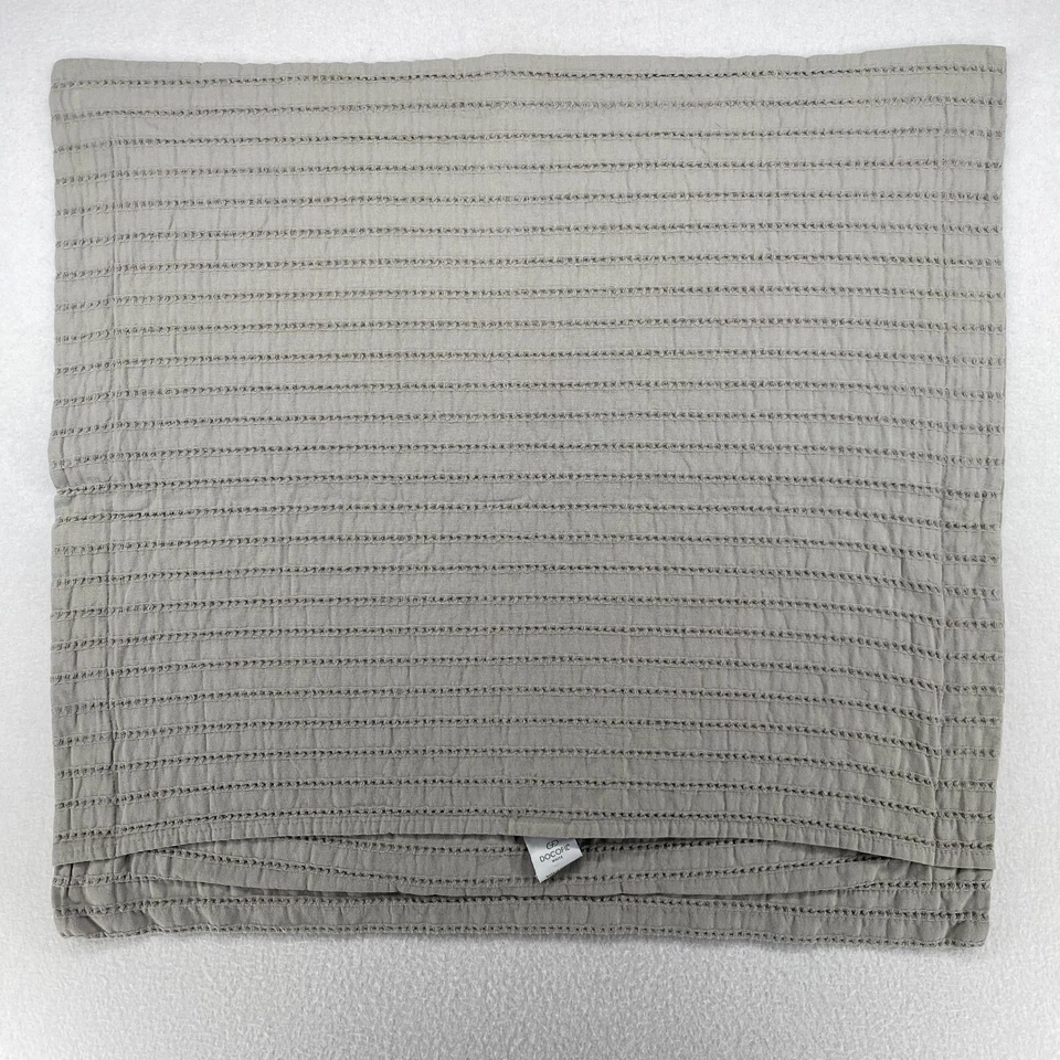 DOCOFIL WHITE Pillow Case Euro Sham Textured Bedroom Cotton Gray Portugal - Image 2 of 4