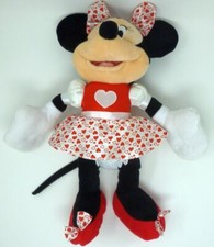 Disney Store Valentine Minnie Mouse Plush in Red and White 16"
