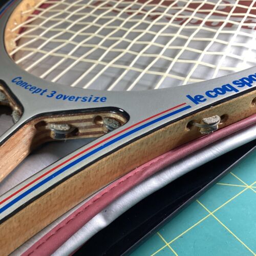 Le Coq Sportif Concept 3 Oversize Yannick Noah Grip 4 7/8” Tennis Racquet VTG - Picture 6 of 24