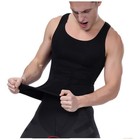 Expédié de Paris - Débardeur Moulant Noir Homme Gaine Gilet Slim Minceur