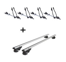 4x Fahrradträger SAGITTAR+Dachträger VDP004 L für für Volvo V50 Kombi MW 04-12
