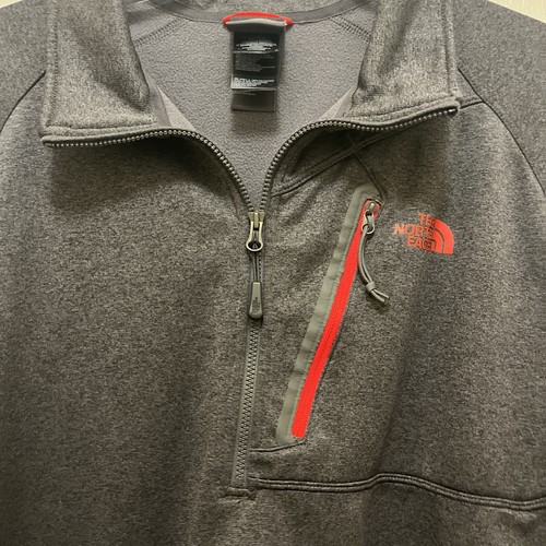 The North Face Herren XL grau 1/4 Zip Pullover Fleece Wanderwege Climb