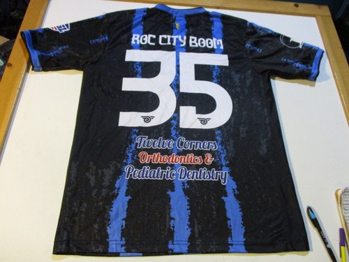 ROC CITY BOOM #35 DIAZA BRAND SOCCER JERSEY LG RARE UPSL ROCHESTER RHINOS - Picture 10 of 12