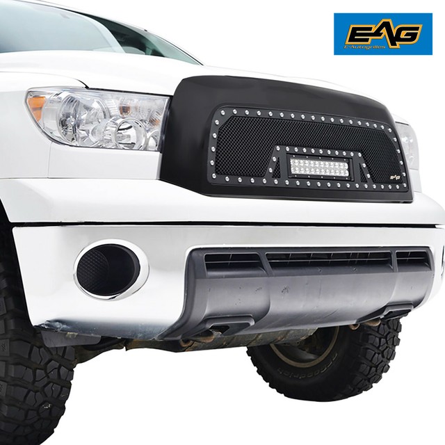 EAG Stud Stainless Steel Mesh Grille W/LED Light Fits 07-09 Toyota