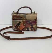 Women’s Patricia Nash Brown Antolina Palm Leaves Small Crossbody Handbag