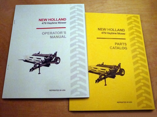 New Holland 479 Haybine Cortacésped Acondicionador Operador Y Piezas Manual Catálogo NH - Imagen 1 de 8