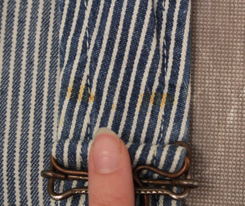 VTG Women's 70s Blue & White Railroad Striped Overalls Sz S 1970s Sanforized - Picture 8 of 21