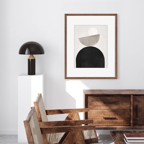 Elegant 16x20 Natural Oak Wood Picture Frame with Tempered Glass - Walnut Finish - Picture 4 of 10