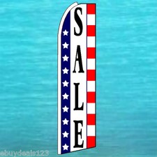 SALE USA FLUTTER FLAG Tall Curved Top Advertising Sign Feather Swooper Banner