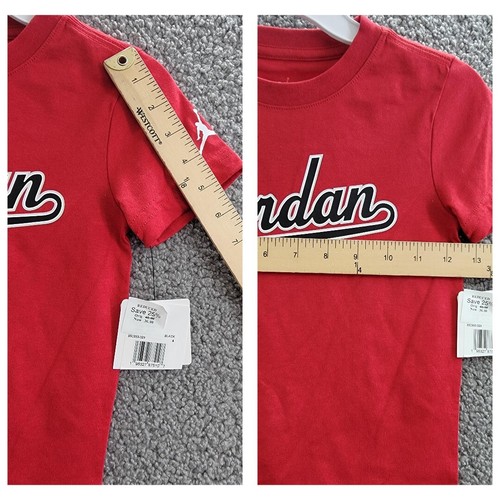 Jordan Flight MVP Tee & Mesh Shorts Set Little Boys 4/XS Red/Black Short Sleeve - Picture 6 of 24