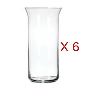 6 Count Cylinder W Flared Glass Vase Wedding Party Table