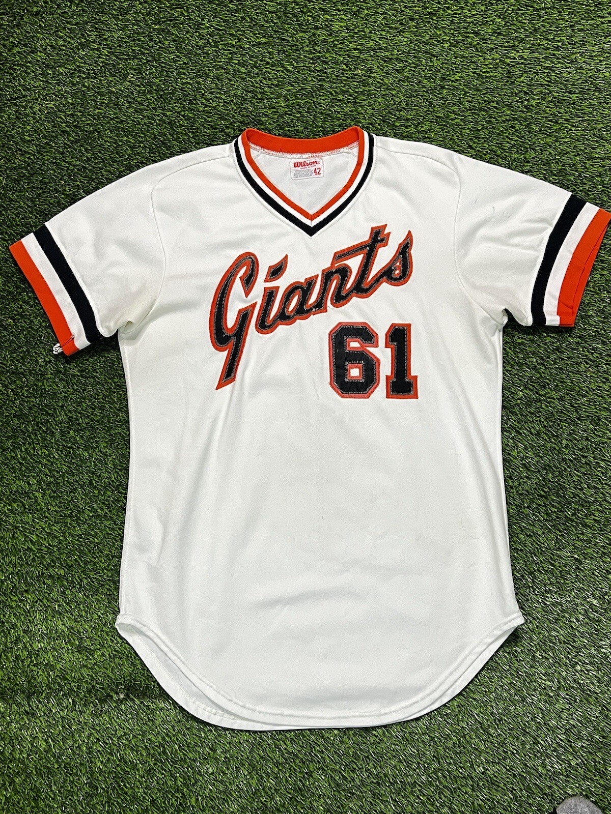 Vintage San Francisco Giants Game Worn Wilson Baseball Jersey, Size 42