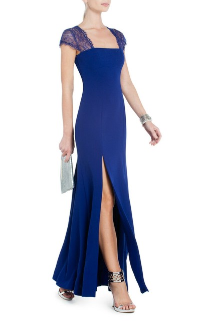 bcbg blue lace dress