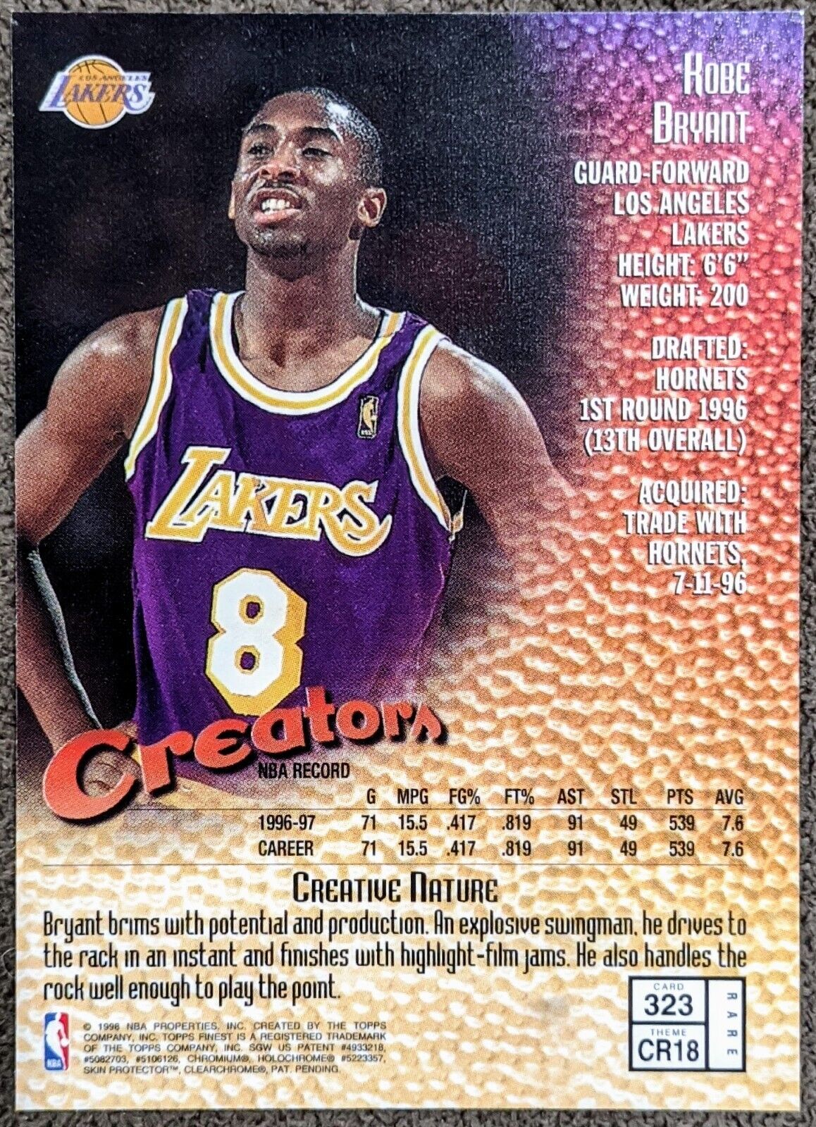 1992 SHAQUILLE Beam Team & Topps Gold Rookie Auto KOBE BRYANT Metal PMG Error MJ - Picture 349 of 449