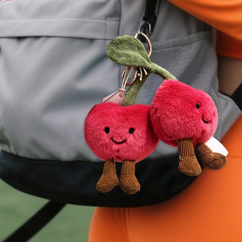Jellycat Amuseables Cherries Bag Charm NWT 4in Ultra-Soft Plush Toy Perfect Gift - Picture 9 of 11
