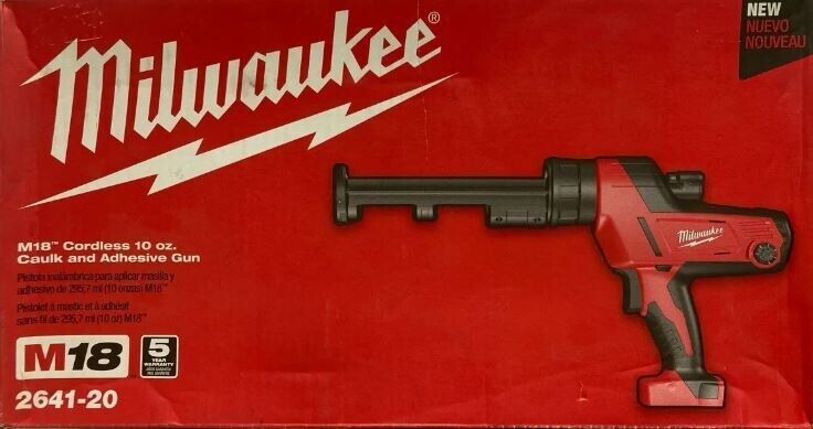 Milwaukee 2641 20 M18 Li Ion Caulk Adhesive Gun 10 20 OZ New eBay