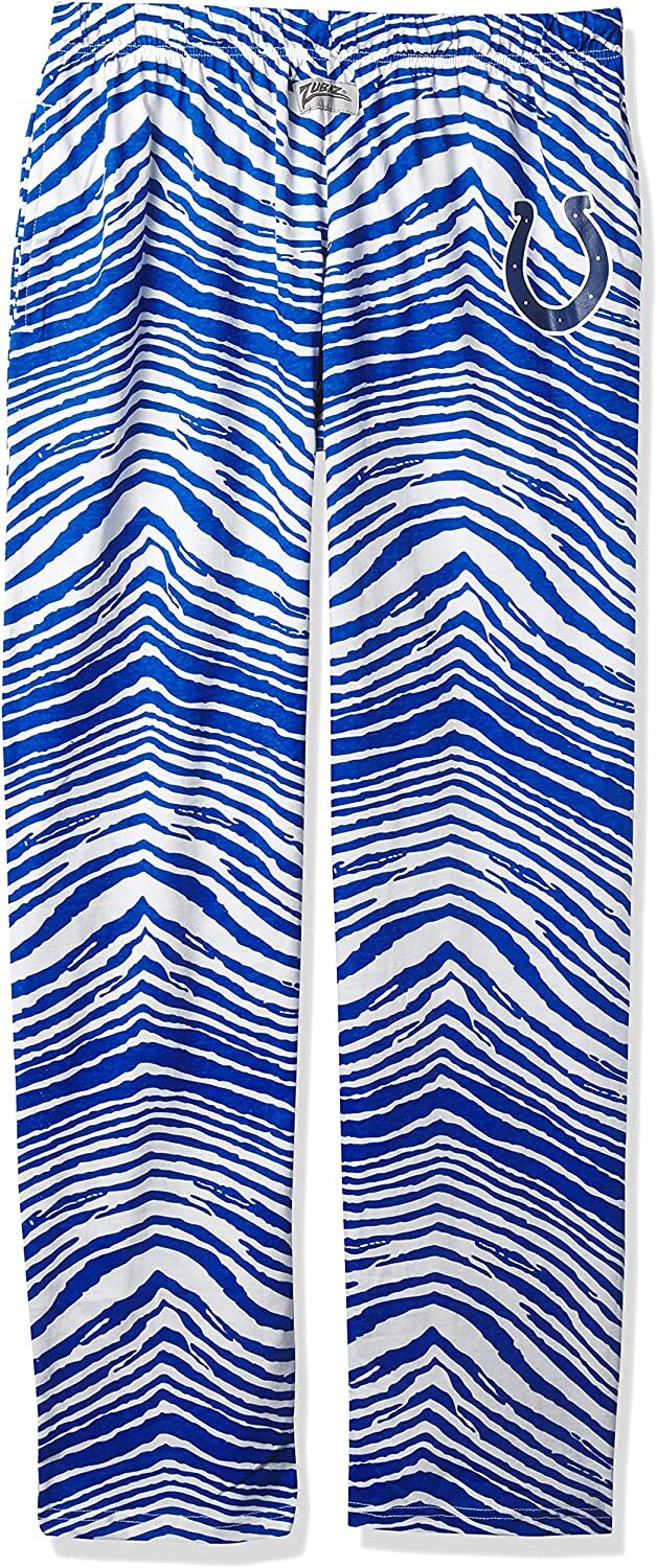 Мужские брюки с логотипом Zubaz Indianapolis Colts NFL с логотипом Zebra на левом бедре