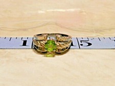 Sterling Silver Peridot Ring Size 7