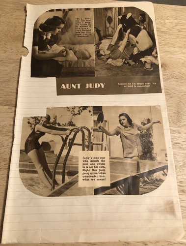 JUDY GIRLANDE - Vintage Original Seitenausschnitte - (2-seitig)  - Bild 1 von 2